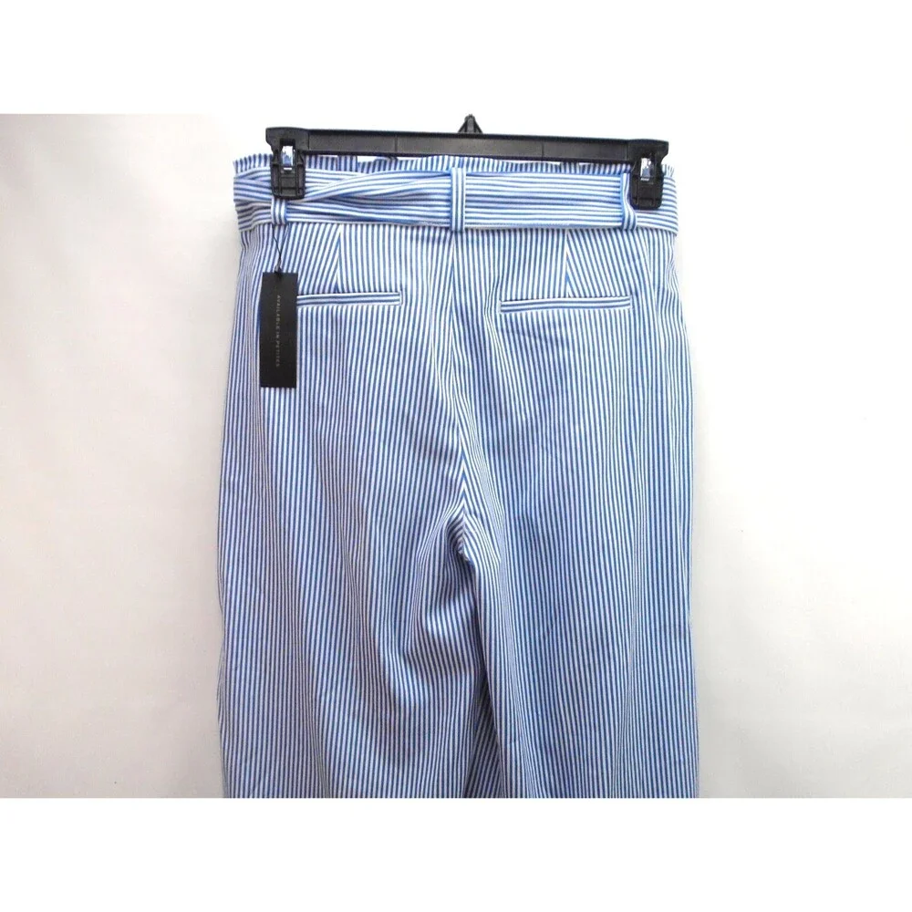 Banana Republic Size 8 Striped Tie Waist Boat Pants Wide Leg Blake Crop - Picture 5 of 9
